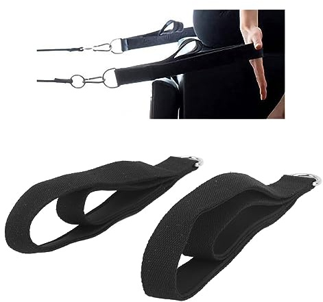 Cinghie per Pilates Reformer, 1 paio, con doppio anello a D, per attrezzature da pilates, cinghie imbottite rimovibili per esercizi fitness per allenamenti a casa e in palestra