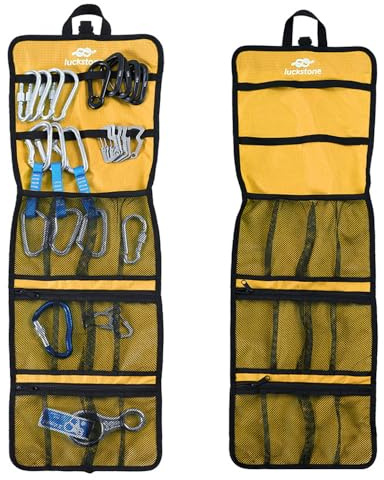 Lixada Bolsa de Almacenamiento Colgante Quickdraw para Escalada, Organizador de Equipo de Escalada, Bolsa organizadora de Herramientas pequeñas