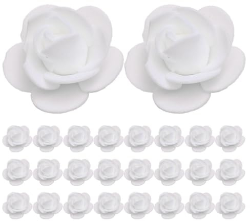 Ciieeo 50stücke Kunstrosenköpfe Künstliche Schaumrosen Für -bastelarbeiten Hochzeitsdekorationen Und Elegante Arrangements Reinem Für Blumenwände Und Sträuße