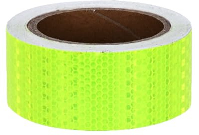 Ruban réfléchissant, 9 m x 5 cm, autocollant d'avertissement haute intensité, ruban de sécurité imperméable, ruban adhésif de sécurité pour voiture, moto, casque de vélo, la nuit, jaune fluo