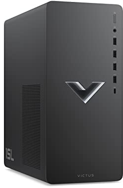 HP Victus Gaming PC, Intel® Core™ i5-14400F, 16 GB DDR4 RAM, 512 GB SSD, NVIDIA GeForce RTX 4060, Windows 11 Home, Schwarz