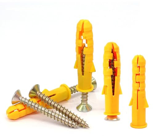 Lakada, set di 60 tasselli a percussione 8 x 60 cm, tasselli universali per calcestruzzo, viti per calcestruzzo con tasselli, 8 mm, contenuto