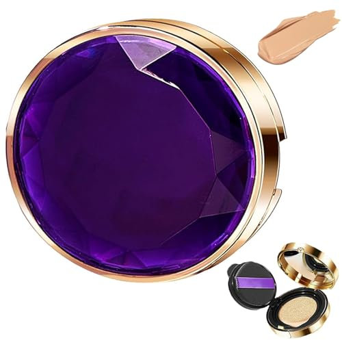 Pushion Foundation, natürliche vollständige Abdeckung Feuchtes Kissen BB Creme mit 1 Nachfüllung, wasserdichte lang anhaltende weiche matte Creme Concealer, natürliche Hautfarbe, Fundament Make up