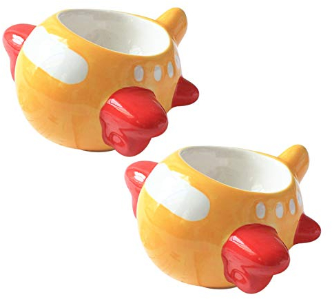 QTANZIQI Divertente e giocoso Set di 6 portauova in Porcellana Verde Auto per Bambini - Perfetti per la Colazione (Colore: Aereo 2, Dimensione: Set di 2) Silk Pillowcase