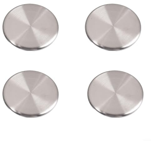 Eawfgtuw Lot de 4 boutons de couvercle de casserole en acier inoxydable résistant à la chaleur pour couvercle de casserole Argenté 5,2 x 2,4 x 2,6 cm
