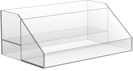 JessLab Organiseur Maquillage Acrylique, Boîte de Rangement Cosmétique Deluxe 2 Niveaux, Étagère Transparente pour Coiffeuse, Organiser Élégant et Durable pour Rouge à Lèvres, Pinceaux, Bijoux, etc