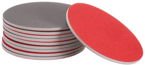 sourcing map 10pcs 1000 Grit Sanding Sponge 6 Inch Hook and Loop Sponge Sanding Disc for Orbital Sander, Wet/Dry Use Sponge Buffer for Car Wood Drywall Metal Furniture Polishing