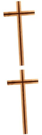 Warmhm Großes Wandkreuz Aus Holz 25 x 13 cm – Kruzifix Als Katholisches Wandornament Für Wohnzimmer Und Osterfeiern – Stilvolles Holzkreuz Zur Dekoration Und Besinnung