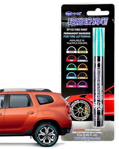 Marker di pittura per pneumatici - Penna per lettere impermeabili, inchiostro fluido e resistente | Strumento di ritocco per gomma, metallo, pietra, legno e plastica, per Auto, Motorcy