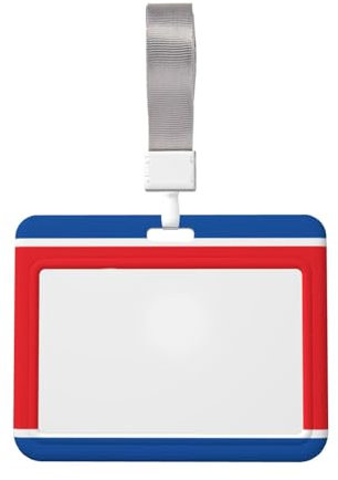 Ausweishalter mit Umhängeband, transparent, horizontal, perfekt für Arbeit, Schule und Veranstaltungen, Nordkoreanische Flagge
