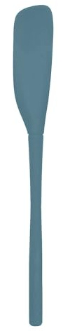 Tovolo Silicone Jar Spatula Long Handled Rubber Scraping Scooping Tool for Peanut Butter Jam Jelly Jars Blenders, Extra Long Flex Core Silicone Jar Scraper Dishwasher Safe BPA Free, Blue Slate