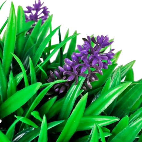 Genérico Set Palle di Bosso Artificiale 2 pz con Lavanda 30 cm,Verde,1.2kg,41624