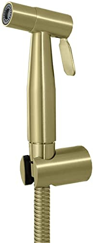 VERIDIANFLOW Handbrause for die Toilette, Bidetarmatur aus Edelstahl, Wandbrause fürs Badezimmer, selbstreinigende Bidetdusche(Brushed Gold)