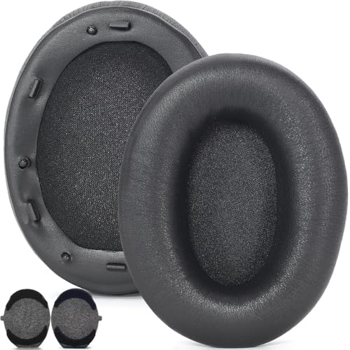 JOYSOG XM3 Sheepskin Earpads for Sony WH-1000XM3 Headphone Replacement Pads Ear Cushions Parts (Black)