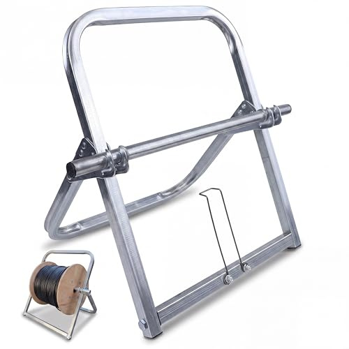 Wire Spool Rack, Single Axle Cable Reel Dispenser, 41X33cm Heavy Duty Cable Dispenser For Electrical Wire Management And Ropes For Workshop And for Job Site
