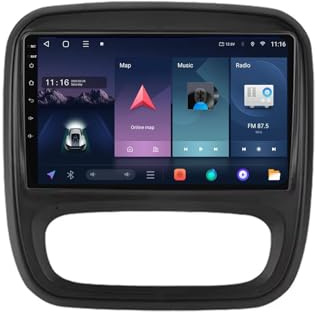 Autoradio Radio Macchina per Renault Trafic 3 2014-2021 Android 15 9 Inches Auto Bluetooth con Schermo Fm Am Bluetooth Usb Per, 8Core 4G+64G