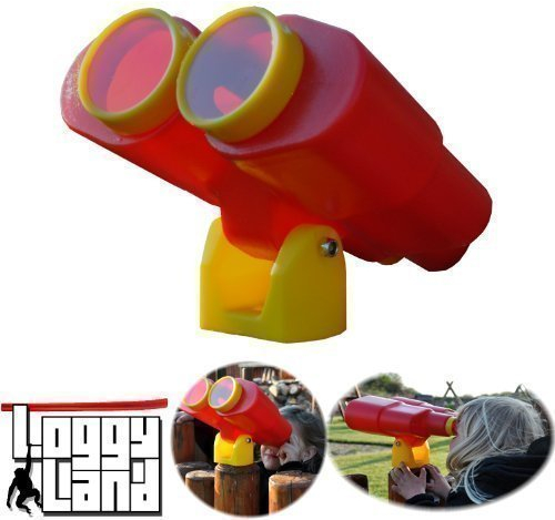 Großes Fernglas für Spielturm, Schwenk- und drehbar - rot