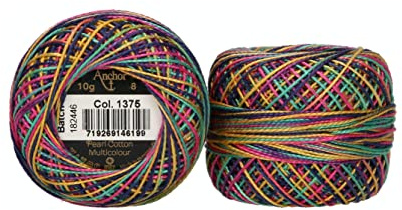 Anchor Perlgarn 8 Multicolor, 4518008-01375, Farbe:1375, Stickgarne