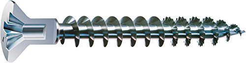 SPAX Universalschraube mit Kopflochbohrung, 4,5 x 50 mm, 500 Stück, Kreuzschlitz Z2, Kleiner Senkkopf (Ø 5mm), Vollgewinde, WIROX A3J, 0271010450505