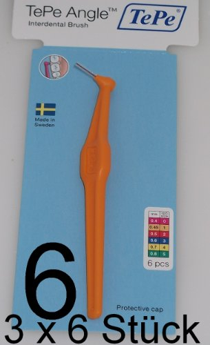 18 TePe Angle Interdentalbürsten 0,45 mm orange