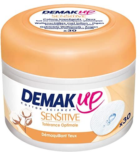 Demak'Up Sensitive - Disques Pré-imprégnés, 30 cotons