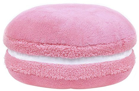 ChezMax Macaron Pillow Plush Back Bolster Cushion Microbead Throw Pillow Case Round Seat Cushion Home Decor Pillow for Sofa Bedroom Office Dormitory Car 14.5 Pink