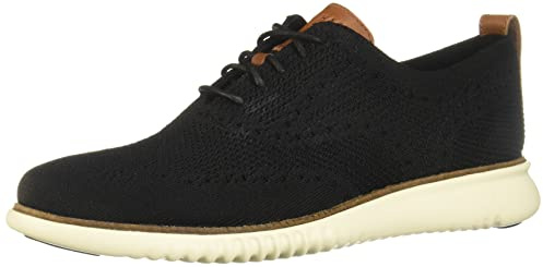 Cole Haan Men's 2.0 Zerogrand Stitchlite Oxford, Black/Ivory, 13