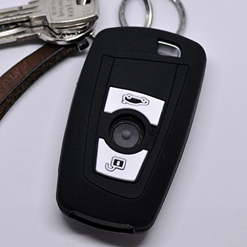 Soft Case Schutz Hülle Auto Schlüssel für BMW F20 F13 F30 F31 F32 F33 F22 1er 2er 3er 4er / Farbe Schwarz