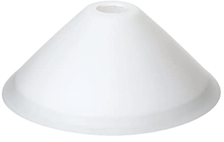 ORION LIGHTSTYLE Glas Lampenschirm Ersatzglas weiß E14 Lochmaß Fassung ø 30mm Kegel Schusterschirm Glas opal