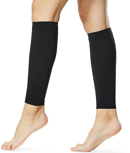 beister Bas De Compression Mollets Homme & Femme, 20-30mmhg Bas De Contention Sans Pied Medical Classe 2 Soutien Graduel, Manchon de Compression Mollet, Indiqué pour Les varices, l'œdème, Le vol