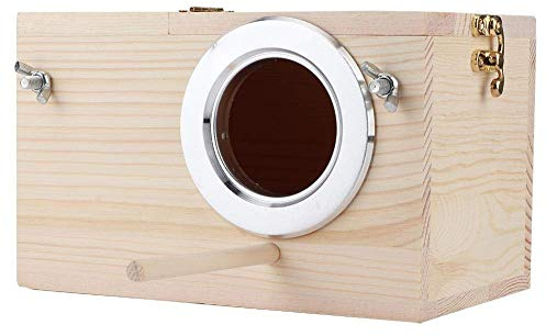 Vogelhaus Holz Haustier Inkubation Zuchtbox Outdoor Gartendekoration Zubehör (4,7 x 4,7 x 7,7 in)