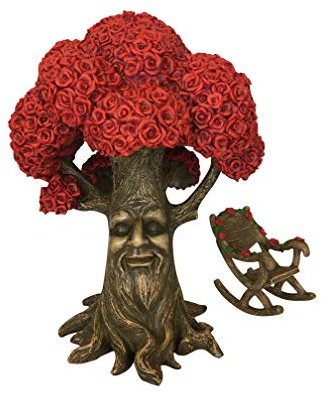 Fairy Garden Miniature Tree: Mr. Rose Le rosier rouge d'Azar (9 pouces de haut) pour les fées du jardin et les gnomes. Une partie de la belle collection Azarian. Un accessoire de jardin de fées