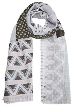 s.Oliver Damen 201.10.102.25.277.2058806 Mode-Schal, Olive AOP, 1