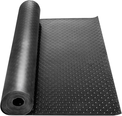 uyoyous Alfombra de goma de 1 x 5 m, 3 mm de grosor, antideslizante, impermeable, alfombrilla de protección, alfombrilla de goma, para garaje, taller, banco de trabajo