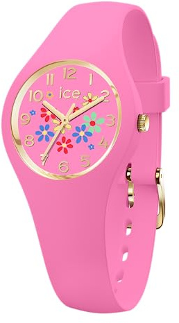 ICE-WATCH - Ice Flower Pinky Bloom - Rosa Damenuhr mit Silikonarmband - 021731 (Extra small)