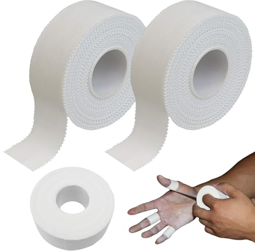 Tape Sportivo con Adesivo,2 pezzi Tape Sportivo,Nastro per Volley, Nastro Dita,Nastro per Allenamento con i Pesi, Pallavolo, Boulder, Basket, Pallamano
