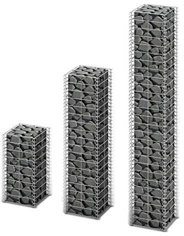 ShCuShan Gabionen-Set 3-TLG. Verzinkter Draht Gabione Gravel Grid Hochteich