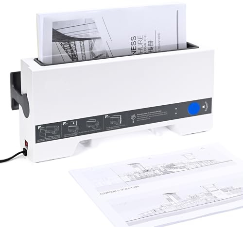 Thermal Book Binding Machine, 12 Inch Thermal Book Binder, A4 Thermal Binder with 15 Book Spines for DIY Notebook Journal Photo Document, Integrated Cooling Function