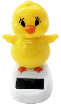 Poulet Dansant Solaire | Poussin Dansant à l'énergie Solaire | Jolie Figurine de Poulet à tête branlante à énergie Solaire | Figurine de Danse Solaire pour Tableau de Bord de Voiture