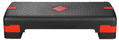 kowaku Fitness Einstellbare Workout Aerobic Stepper Fitness Stepper 10cm 16cm 21cm Einstellbare Höhe Sport Zubehör Balance Board, Schwarz Rot