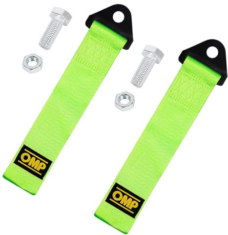 Exsbtay 2 Piezas Correa de Remolque Universal, Correa de Remolque Profesional, Correas de Nylon Remolque, para Parachoques Delantero y Trasero, Cuerda de Remolque Universal Racing (Verde)