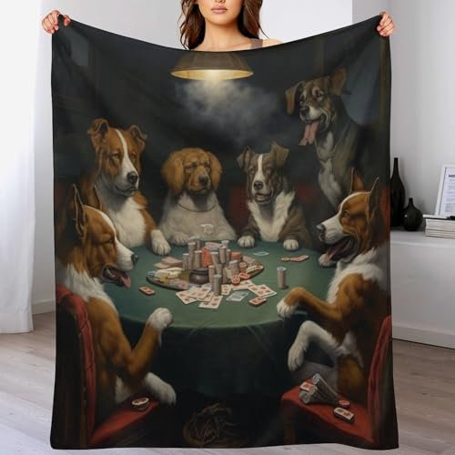 AAPZY Cute Hund Fleece Decke, Flauschige Kuscheldecken, Superweiche Leichte Flannel Wohndecke Mit Druck Für Couch Bett/Sofa （130×180cm）