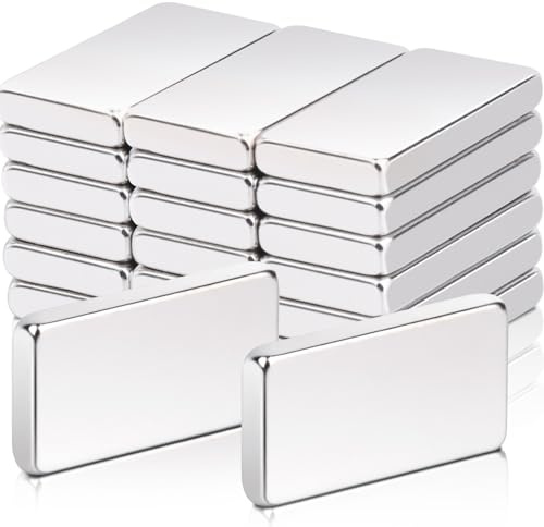 Aenienoe Magnets Strong Neodymium Magnet Bar 20x10x3mm Flat Fridge Magnets for Crafts Whiteboard Board Rectangular Magnet 20Pack