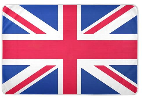 Bettunterlagen mit Großbritannien-Flagge, waschbar, wasserdicht, waschbar, wiederverwendbar, Inkontinenzeinlagen für Frauen, wiederverwendbare Bettunterlagen