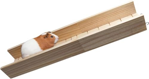 Rampe zum Klettern für Meerschweinchen, Holzbrücke für Haustiere, Kletterspielzeug für Hamster, Zubehör für Meerschweinchen, Ratten, Chinchillas und Eichhörnchen - 60 x 12,5 x 7 cm
