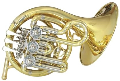 Bb Waldhorn 3 Tasten Waldhorn Einzeln Goldlackiert Mini Blechblasinstrument