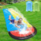 XPJBKC 240x55 in Tobogán de Agua, Tobogán Hinchable con Rociador y 2 Tablas Inflables, Tobogán Acuático Doble para Césped, Tobogán Acuático Gigante, Juguete de Verano para Niños y Niñas