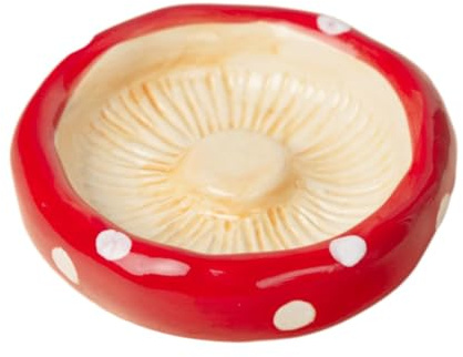 Ronyme Habitat en Céramique pour Hamster, Bol de Nourriture en Forme de Champignon pour Petits Animaux, Bol de Nourriture B
