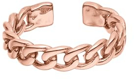 Purelei Strong Ring – verstellbarer Edelstahlring mit ineinandergreifenden Gliedern, wasserfest – 14K vergoldet, 18K rosévergoldet oder silberfarben