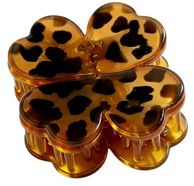 Pinzas Para El Pelo Magnéticas - Horquilla Fuerte Antideslizante Cuatro Hojas Diseño Leopardo,Tocado Decorativo Bonito - Para Fiesta Vacaciones Bodas Verano Año Nuevo Y Uso Diario